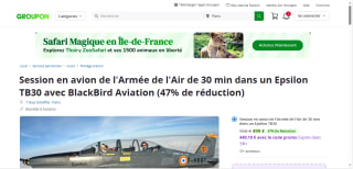 Session en avion de l'Armée de l'Air de 30 min dans un Epsilon TB30 avec BlackBird Aviation à 499€