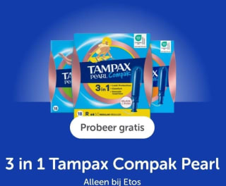 Gratis Tampax tampons na cashback via Tikkie