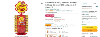 Chupa Chups Party Sweets for only £22.40