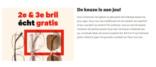3 halen 1 betalen op brillen bij Hans Anders