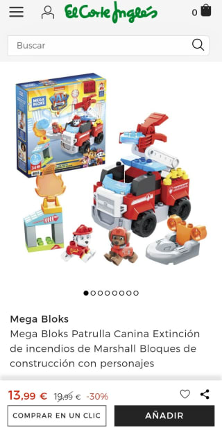 Mega Bloks Patrulla Canina Extinción de incendios por 13,99€.