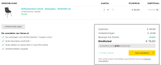 Eetkamerstoel velvet voor €39 bij Xenos