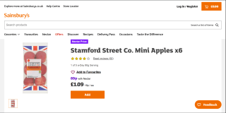 Stamford Street Co. Mini Apples x6 – £0.89