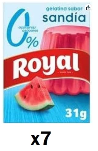 Pack 7 Gelatina en polvo sabor sandía 0 % ROYAL 31 g. por 13.13€