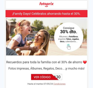 -30% de Descuento en Fotos con Fotoprix.
