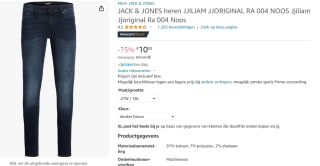 JACK & JONES slim fit heren jeans voor €10 bij Amazon