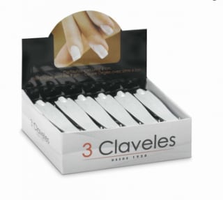 12 Cortauñas 3 Claveles Manicura 60mm 12pz Cromado 3clav 12 Pz