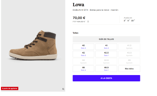 Botas de Esqui para Hombre Lowa DUBLIN III GTX por 70€