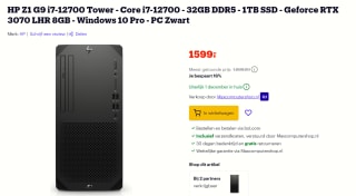 HP Z1 G9 i7-12700 Tower - Core i7-12700 voor €1599 bij Bol.com