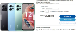 Movil Xiaomi Redmi Note 12 de 4GB+128GB por 132€