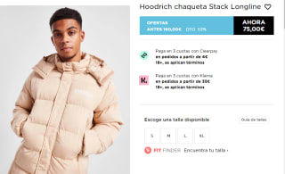 Chaqueta Hoodrich Stack Longline por 75€
