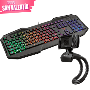 Teclado Gaming Trust GXT830RW y Webcam Trino por 8,99€