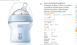 Biberón anticólicos Chicco NaturalFeeling 150ml por 6.99€
