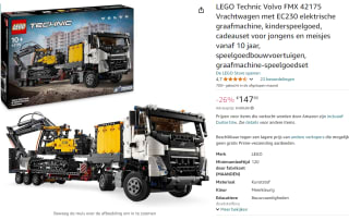 LEGO Technic Volvo FMX truck & EC230 elektrische graafmachine voor €147,90 bij Amazon