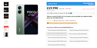Xiaomi POCO X7 Pro NFC 5G de 8GB/256GB por 219,99€