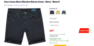 Cars Korte spijkerbroek vanaf €11,99 bij Bol