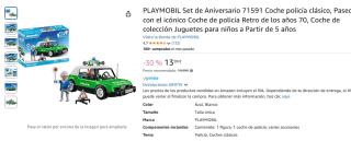 Playmobil Set de Aniversario 71591 Coche policía clásico por 13,99€