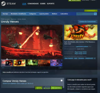 Jogo: Unruly Heroes para PC no Steam - R$ 13,29