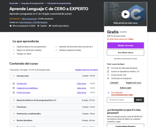Aprende Lenguaje C de CERO a EXPERTO Gratis con Udemy