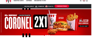 2x1 Menú Coronel + 2 alitas picantes de Kfc