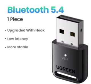 UGREEN Adapter 5.4 Bluetooth Dongle voor PC voor €4,69 bij Aliexpress