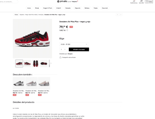 Zapatillas Air max Plus Hombre por solo 79,99€
