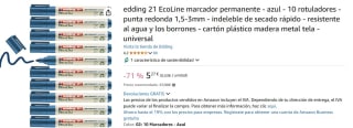 Recopilación Pack de 10 Marcador Permanente edding 21 por 5,27€