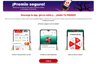 Hasta 3€ de regalo en el juego de la ruleta en Supermercado Dia entra y prueba