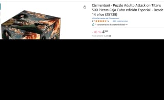 Puzzle Attack on Titans edición especial 500 piezas ㅤmarca Clementoni por 4,94€