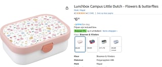 Little Dutch Lunchbox Campus Flowers & Butterflies voor €6 bij Amazon