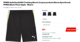 Puma trainingshort (large) voor €8,39 bij Bol