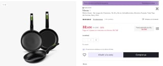 Monix Green Set Juego 3 Sartenes, 18, 22 y 26 cm, Aluminio Forjado, Todo Tipo Cocinas por 26,10€ (cuenta nueva por 20,63€)