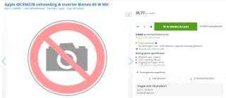 Apple MagSafe - Netspanningsadapter voor €35,77 bij Max ICT