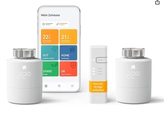 tado° Slimme radiatorthermostaat, wifi starterkit V3+, incl. 2 x thermostaat voor verwarming voor €79,99 bij Amazon
