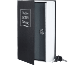 Caja de seguridad en forma de libro Amazon Basics cerradura con llave por 10,99€