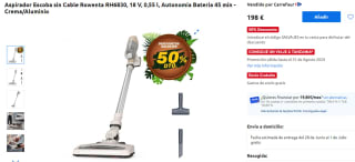 Aspirador Escoba sin Cable Rowenta RH6830 por 99€
