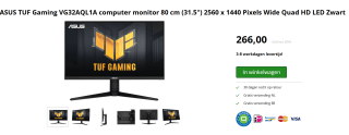 ASUS TUF Gaming VG32AQL1A monitor voor €266 bij Twaiko