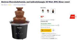 Bestron Chocoladefontein voor €9,89 bij Bol.com