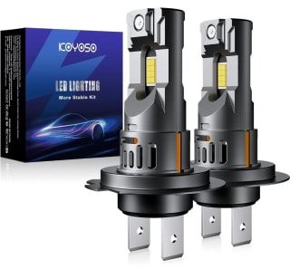 Pack de 2 Bombillas LED KOYOSO, H7, 55W, 15000LM (sin necesidad de adaptador) por 17,99€