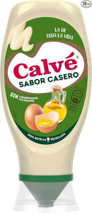 12 botes Calvé Salsa Bocabajo Sabor Casero sin conservantes 430ml por 11,76€