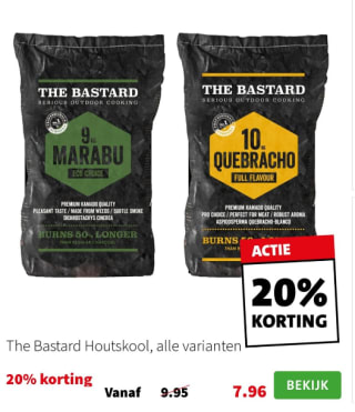 20% korting op The Bastard houtskool bij Intratuin