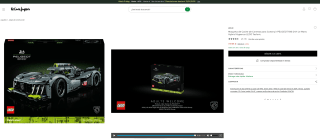 Maqueta de Coche de Carreras para Construir PEUGEOT 9X8 24H Le Mans Hybrid Hypercar LEGO Technic por solo 119,90€