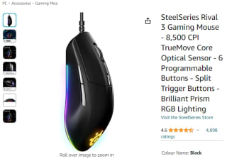 Pick SteelSeries Rival 3 gaming mouse from Amazon for £15.08