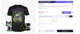 Funko Pop Tees Malefica Disney Diamond Special Edition + Camiseta por 10.19€