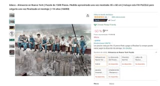 Puzle marca Educa Almuerzo en Nueva York de 1500 piezas por 9€