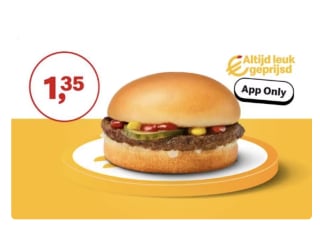 McDonald's Hamburger voor €1,35