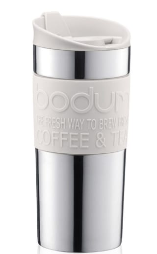 Bodum Travel Mug thermobeker van roestvrij staal (dubbelwandig, vaatwasmachinebestendig, 0,35 liter) voor €15,95 bij Bodum