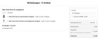 Nike Team Park 20 vrijetijdsset voor €53,99 dmv code in de Geomix-shop