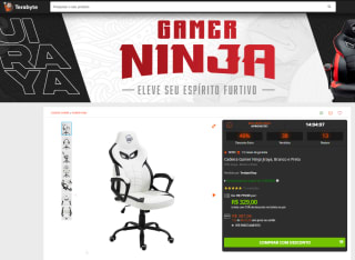 Cadeira Gamer da Ninja, modelo Jiraya Suporta Até 120KG - R$ 329
