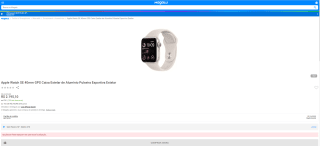 Smartwatch da Apple, modelo SE 40mm GPS - R$ 2.195,10
